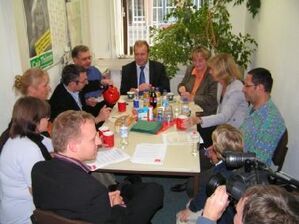 Prof. Dr. Caja Thimm in der SPD-Geschäftsstelle